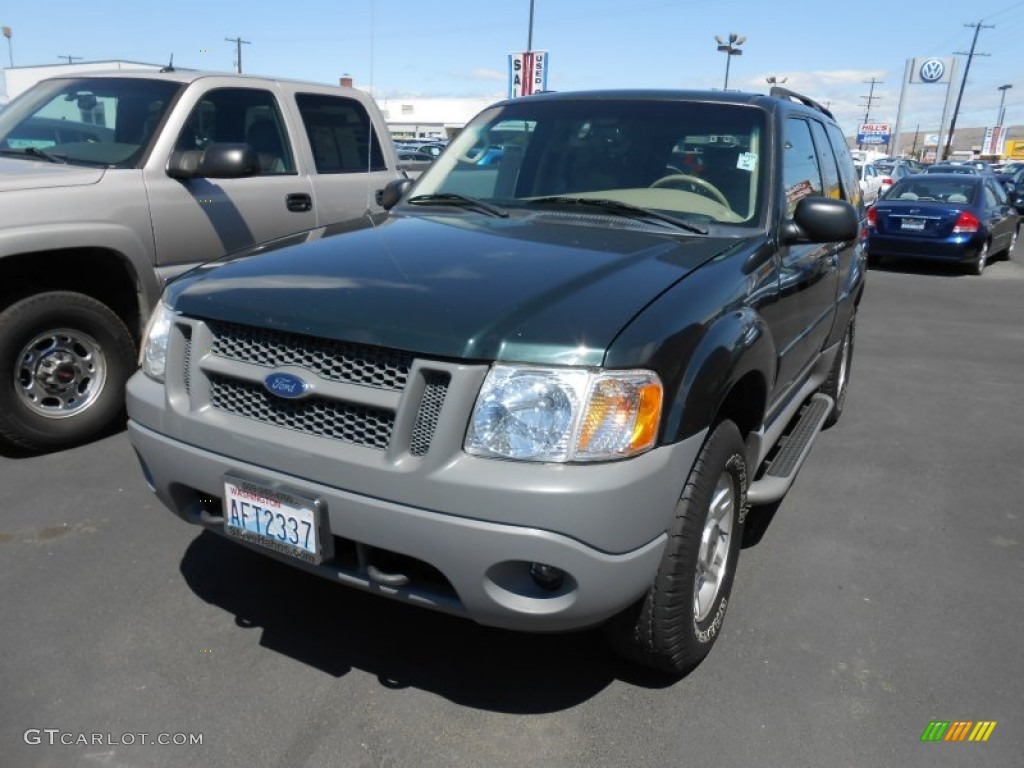 2003 Explorer Sport XLT 4x4 - Aspen Green Metallic / Medium Parchment Beige photo #2