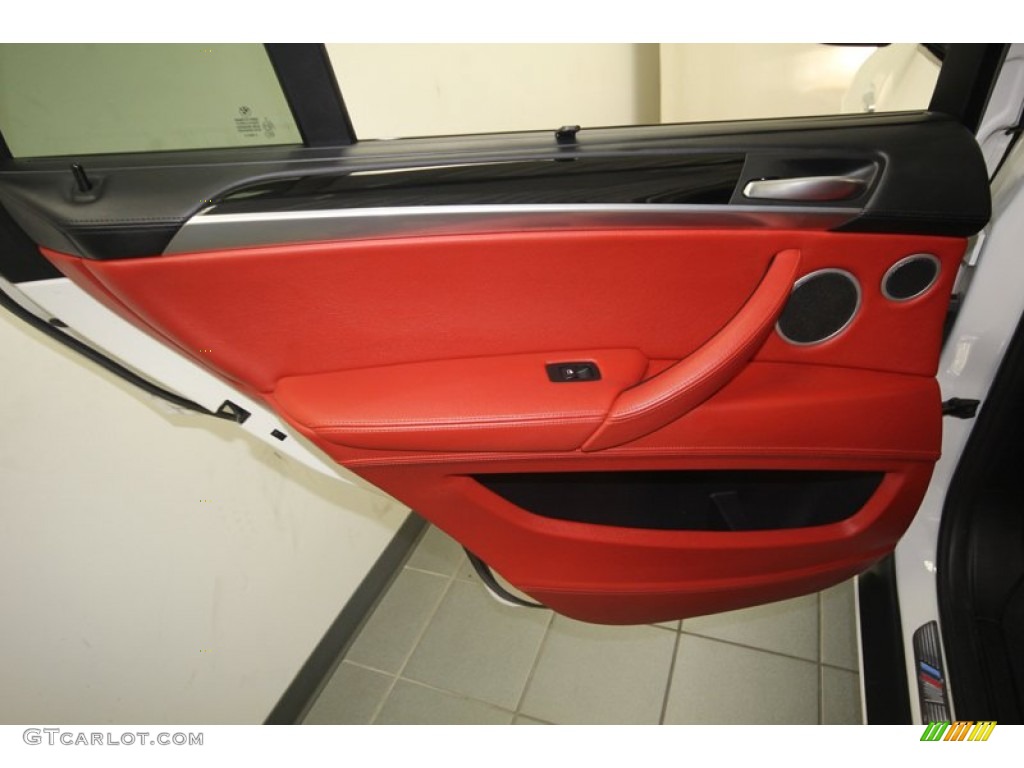2011 BMW X5 M M xDrive Sakhir Orange Full Merino Leather Door Panel Photo #82064290