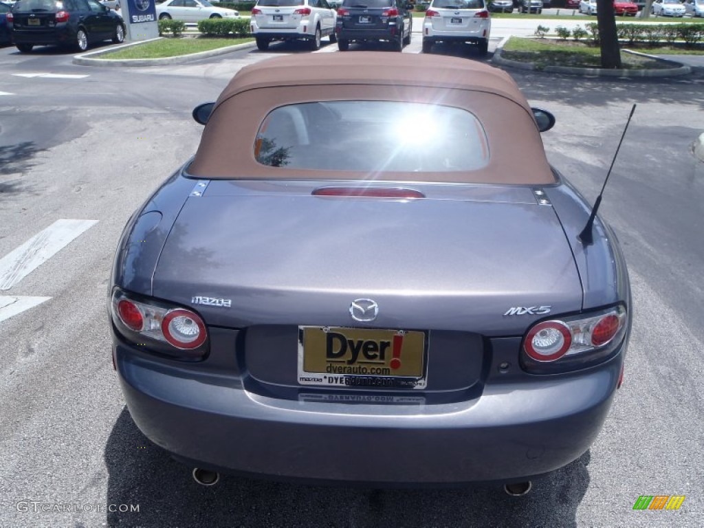 2006 MX-5 Miata Grand Touring Roadster - Galaxy Gray Metallic / Tan photo #4
