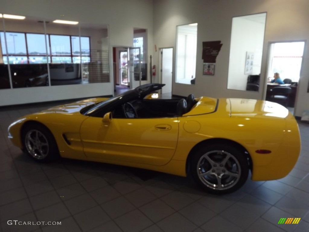 2000 Corvette Convertible - Millennium Yellow / Black photo #4