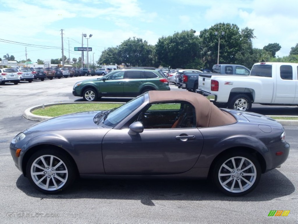 2006 MX-5 Miata Grand Touring Roadster - Galaxy Gray Metallic / Tan photo #7