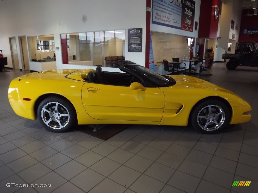 2000 Corvette Convertible - Millennium Yellow / Black photo #8