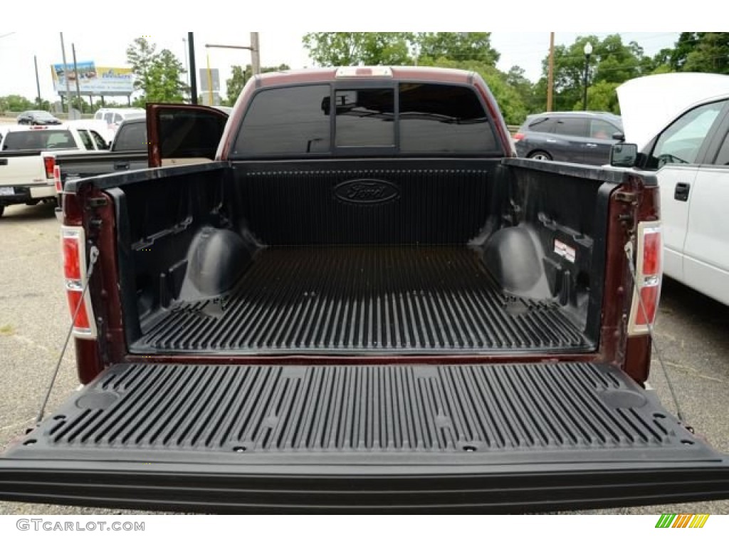 2010 F150 Lariat SuperCrew 4x4 - Lava Red Metallic / Sienna Brown Leather/Black photo #14