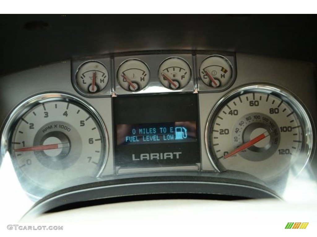 2010 F150 Lariat SuperCrew 4x4 - Lava Red Metallic / Sienna Brown Leather/Black photo #18