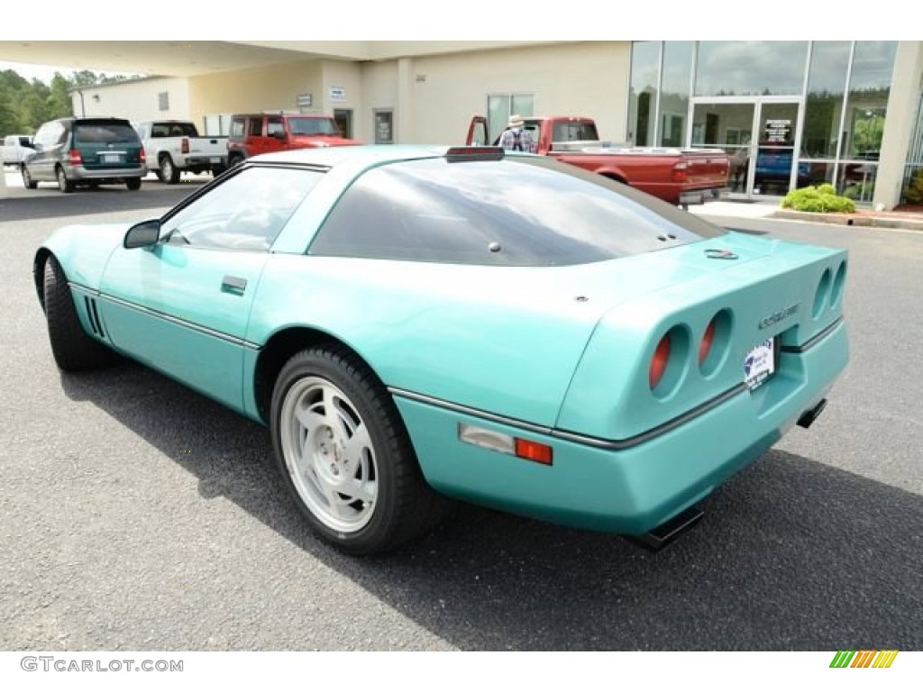 1990 Corvette Coupe - Turquoise Metallic / Red photo #7