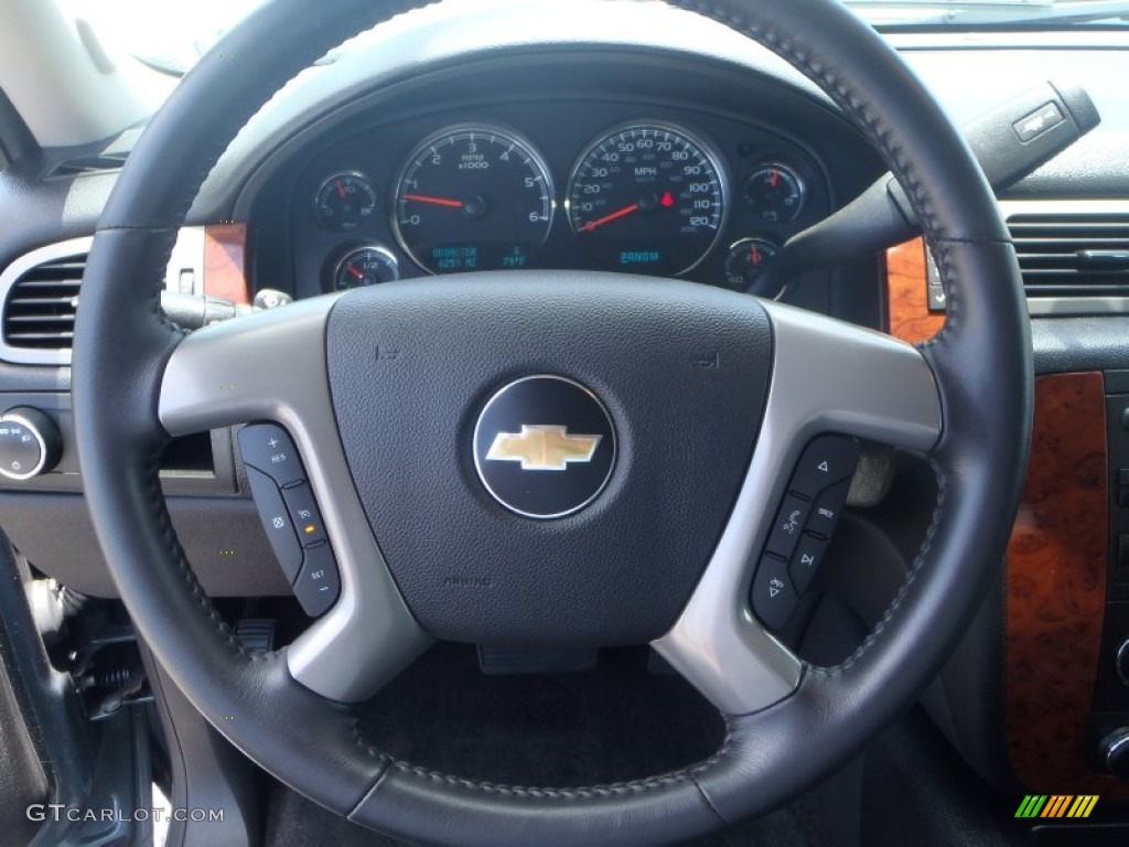 2012 Chevrolet Avalanche LT Ebony Steering Wheel Photo #82066233