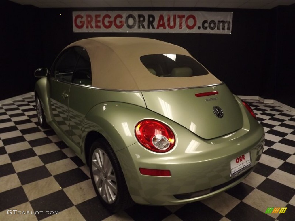 2008 New Beetle SE Convertible - Gecko Green / Cream Beige photo #5