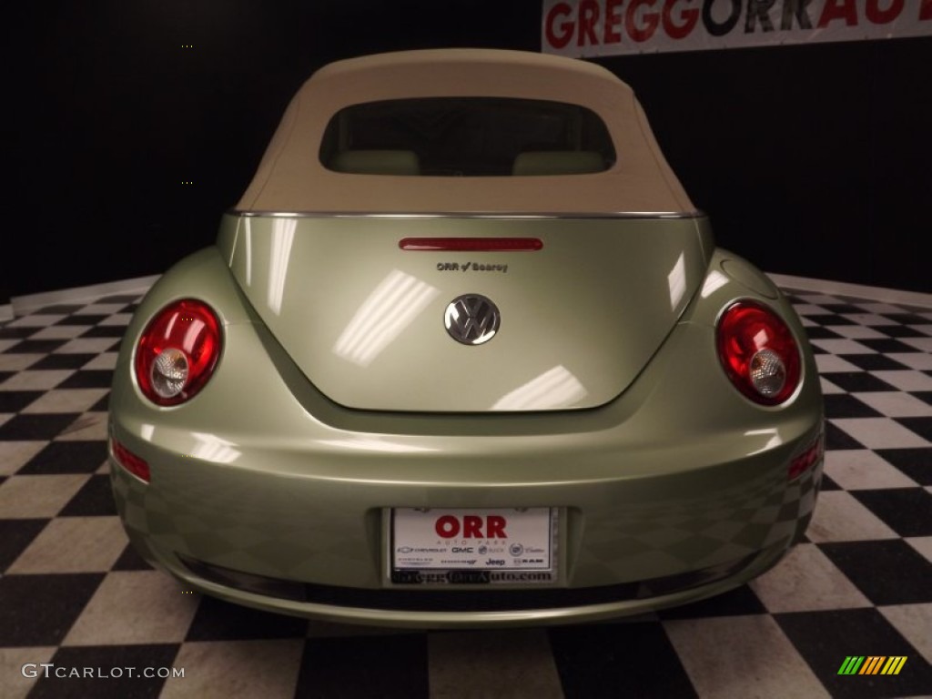 2008 New Beetle SE Convertible - Gecko Green / Cream Beige photo #6