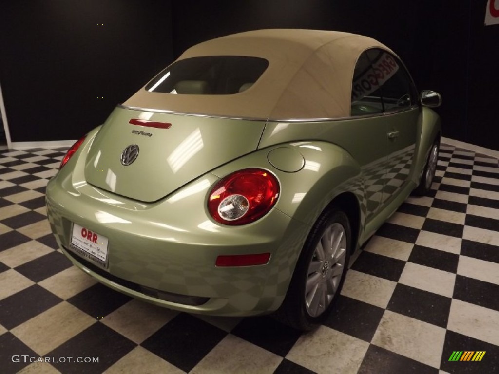 2008 New Beetle SE Convertible - Gecko Green / Cream Beige photo #7