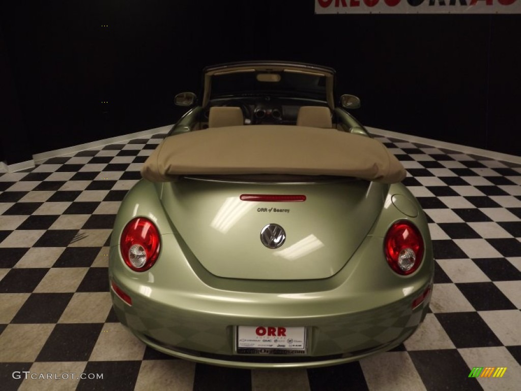 2008 New Beetle SE Convertible - Gecko Green / Cream Beige photo #11