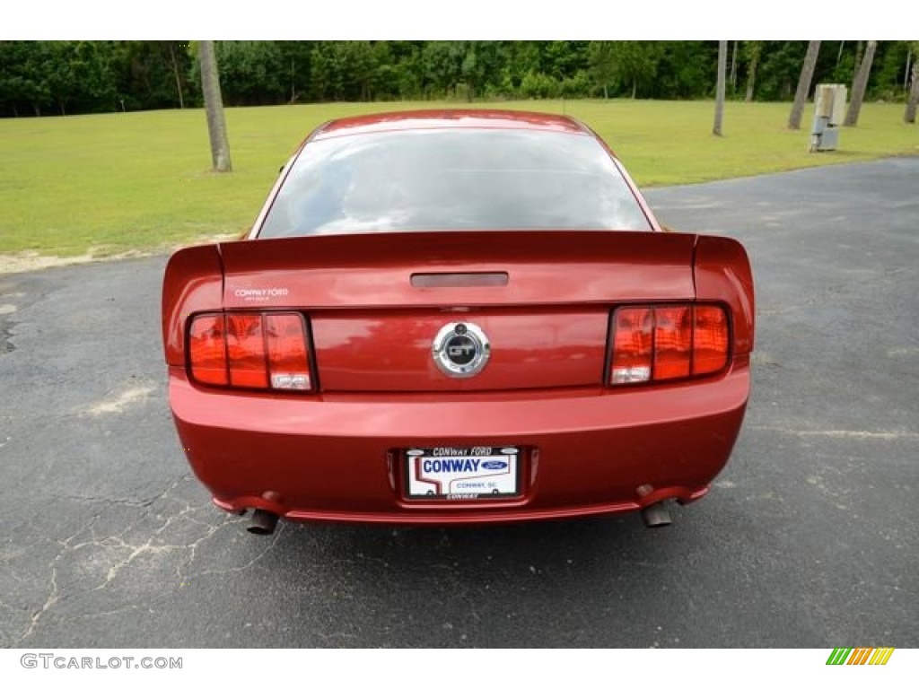 2005 Mustang GT Premium Coupe - Redfire Metallic / Dark Charcoal photo #6