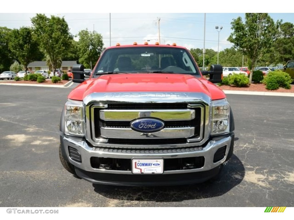 2013 F450 Super Duty XLT Crew Cab - Vermillion Red / Steel photo #2