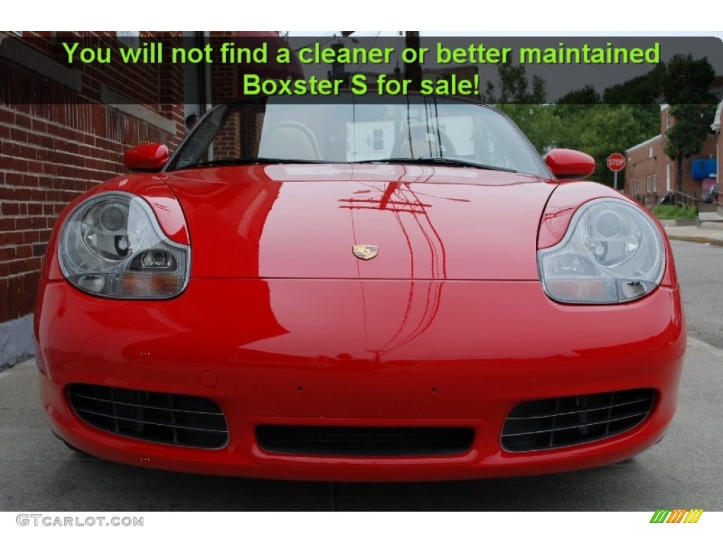 2002 Boxster S - Guards Red / Savanna Beige photo #19