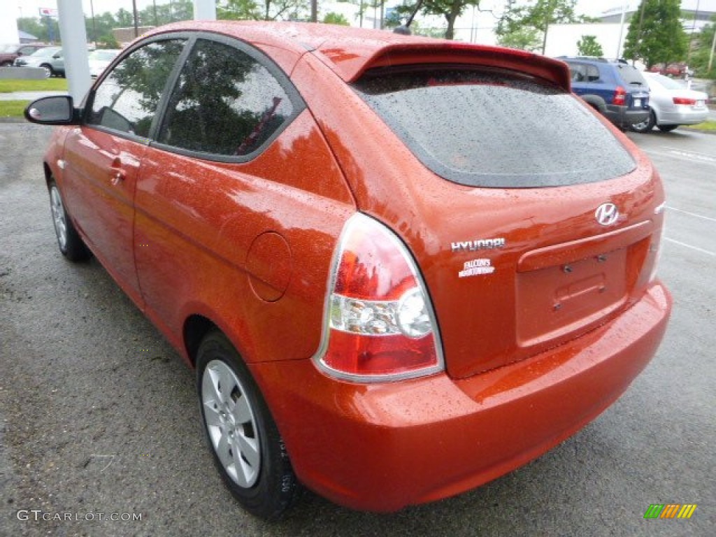 2008 Accent GS Coupe - Tango Red / Black photo #4