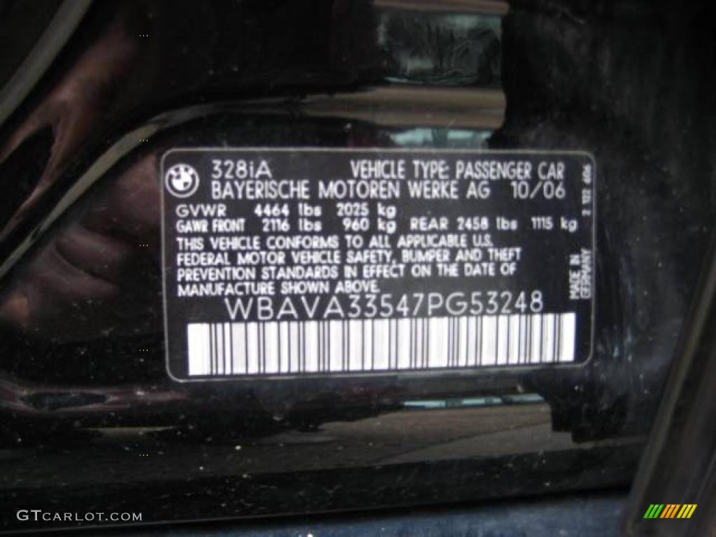 2007 3 Series 328i Sedan - Jet Black / Black photo #24