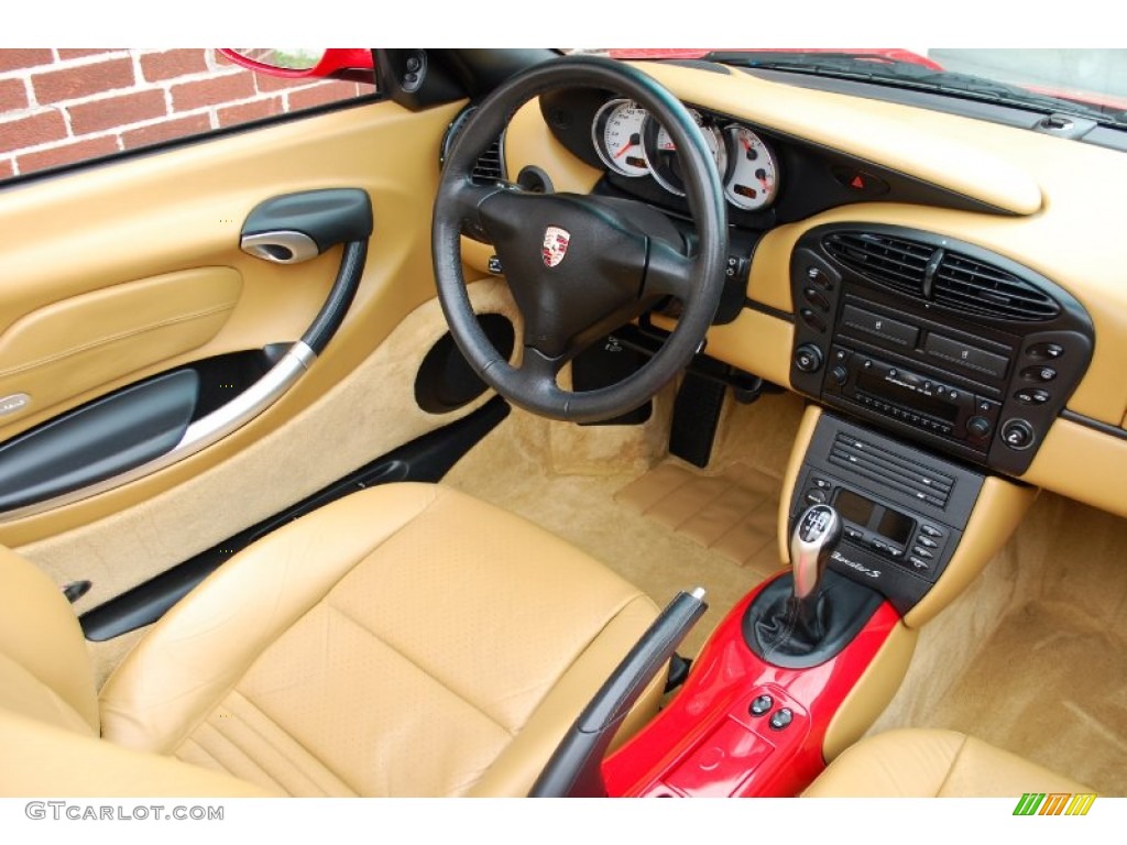 2002 Boxster S - Guards Red / Savanna Beige photo #45