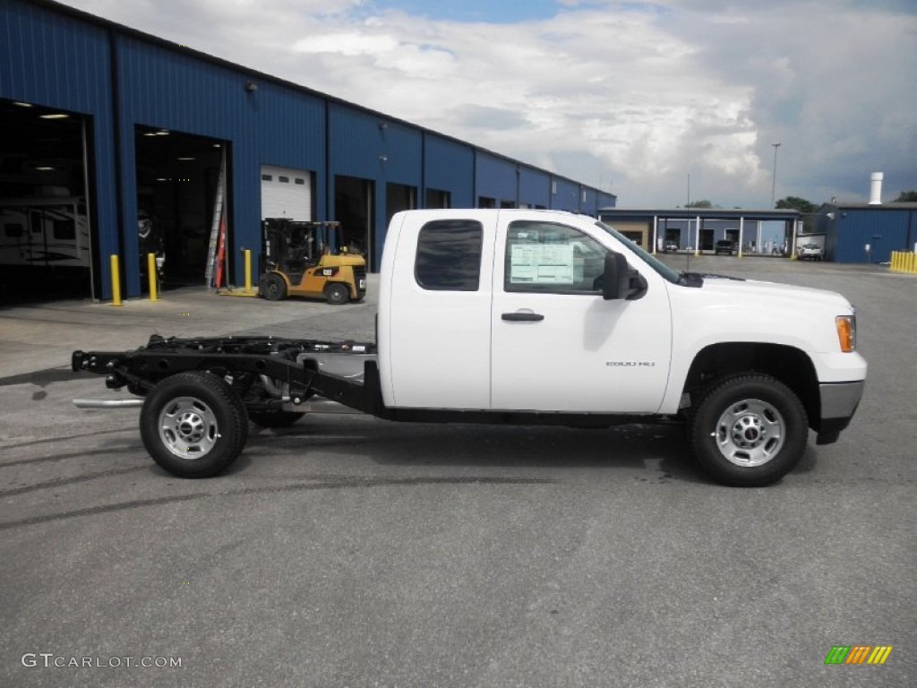 Summit White 2013 GMC Sierra 2500HD Extended Cab Chassis Exterior Photo #82068950