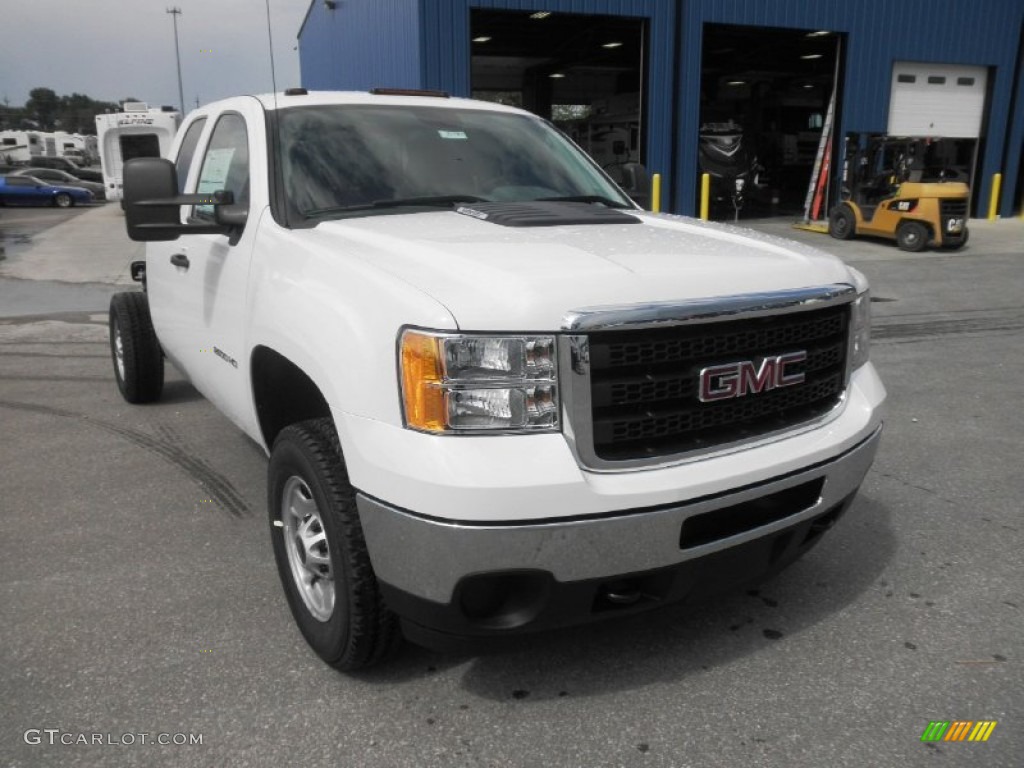 Summit White 2013 GMC Sierra 2500HD Extended Cab Chassis Exterior Photo #82068974