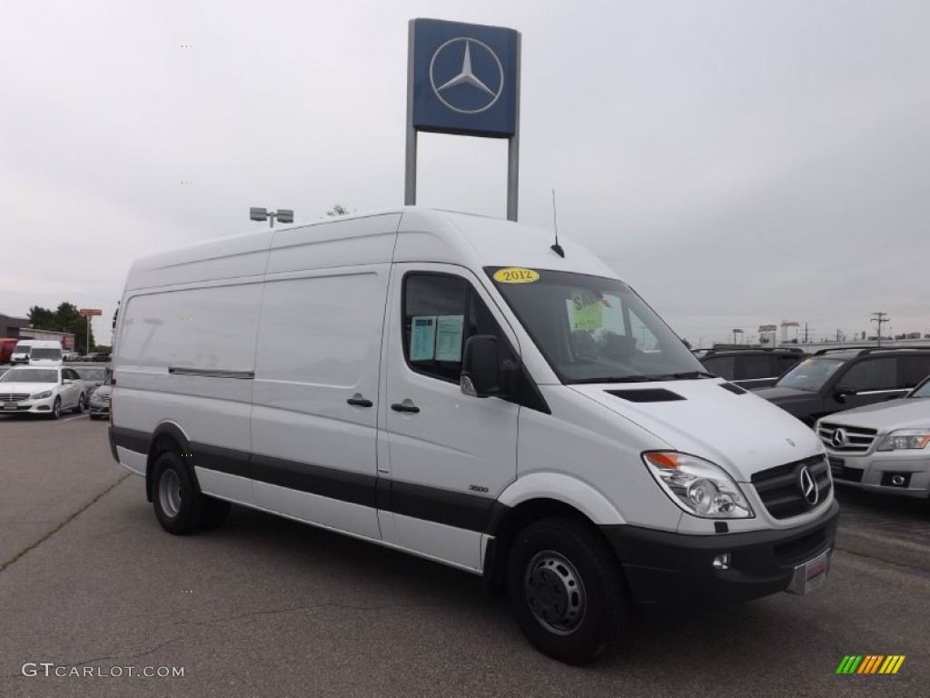 2012 Sprinter 3500 High Roof Cargo Van - Arctic White / Lima Black Fabric photo #1