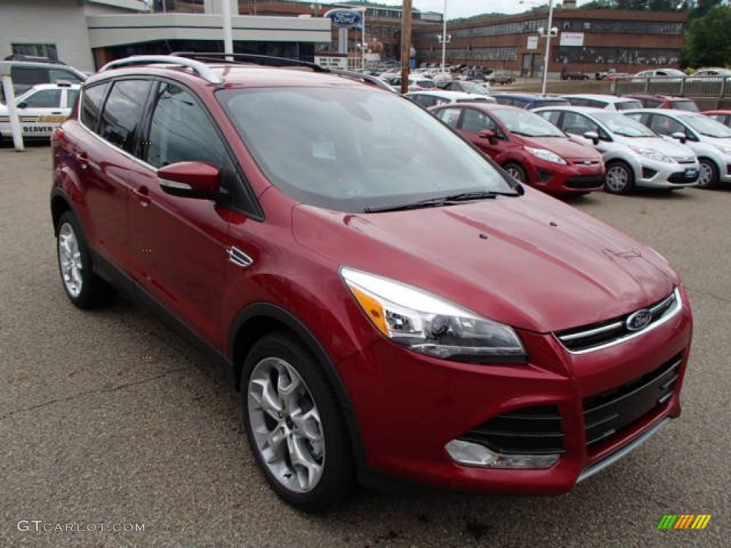 2013 Escape Titanium 2.0L EcoBoost 4WD - Ruby Red Metallic / Charcoal Black photo #2