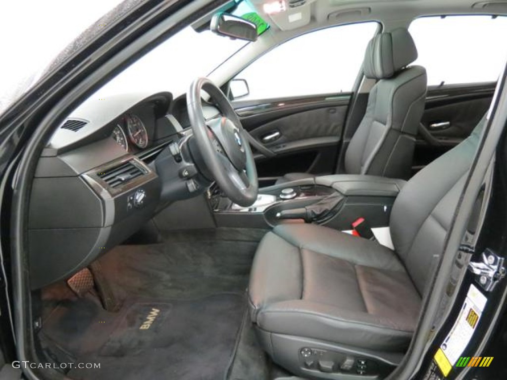 Black Interior 2008 BMW 5 Series 550i Sedan Photo #82070237