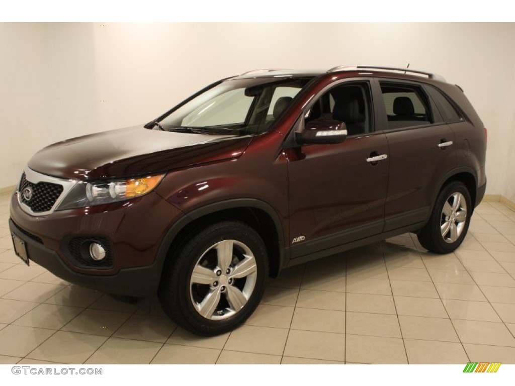 Dark Cherry 2013 Kia Sorento EX AWD Exterior Photo #82070384