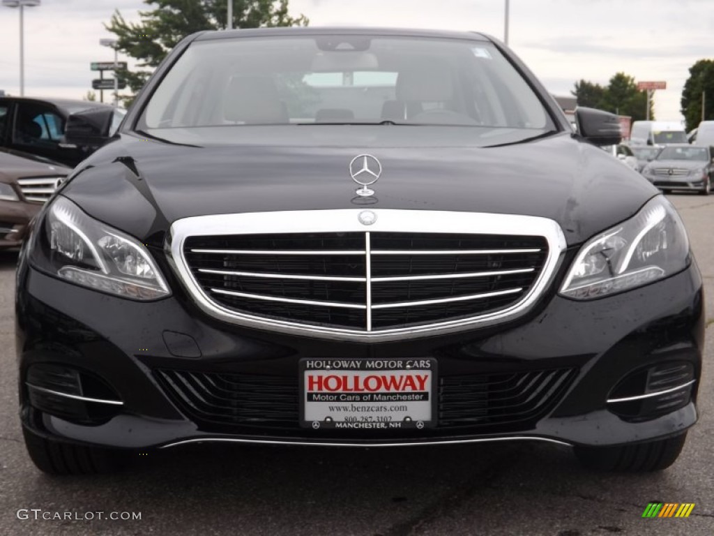 2014 E 350 4Matic Sedan - Black / Silk Beige/Espresso Brown photo #2