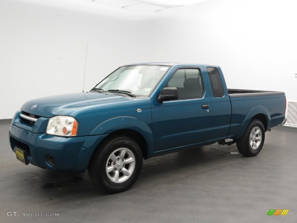 2004 Frontier XE King Cab - Electric Blue Metallic / Charcoal photo #1