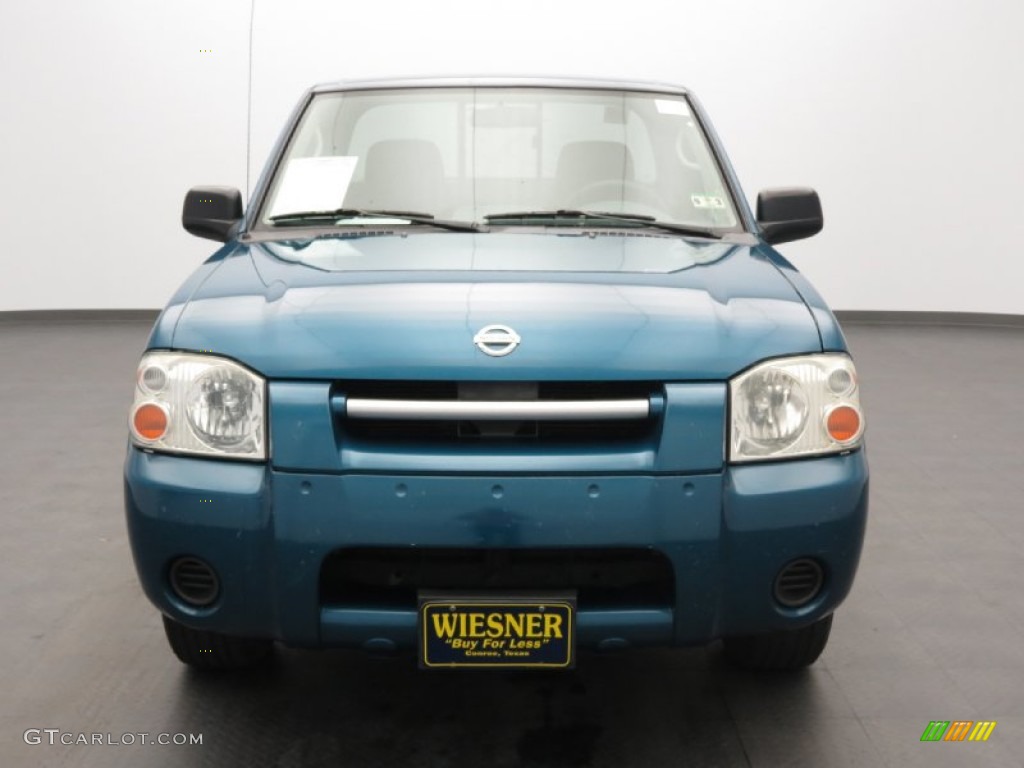 2004 Frontier XE King Cab - Electric Blue Metallic / Charcoal photo #2