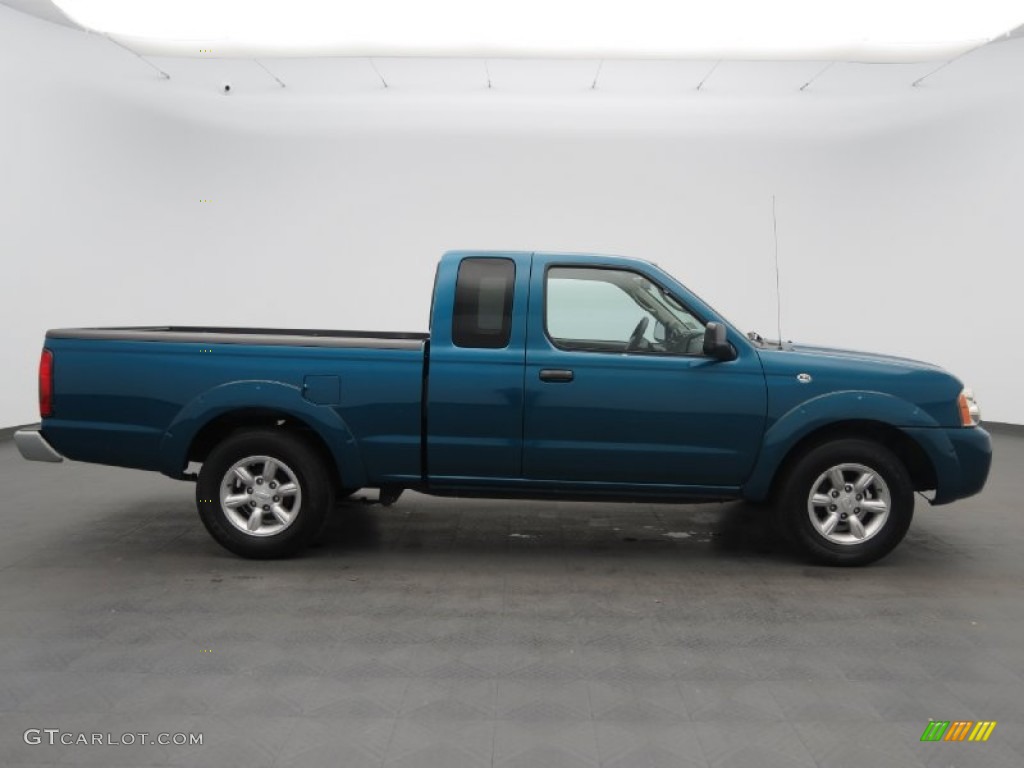 2004 Frontier XE King Cab - Electric Blue Metallic / Charcoal photo #4