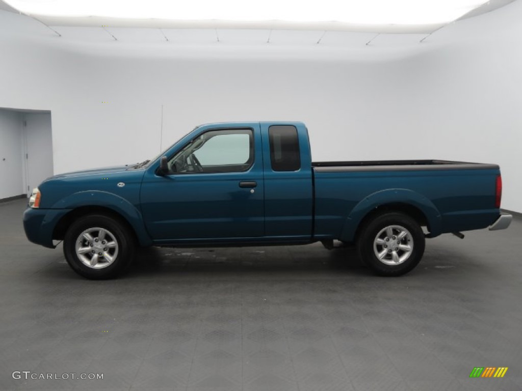 2004 Frontier XE King Cab - Electric Blue Metallic / Charcoal photo #8