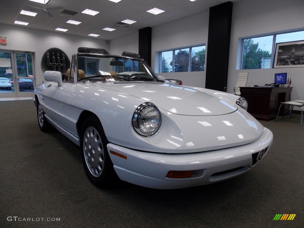 1991 Spider Veloce - White / Biscuit Beige photo #7