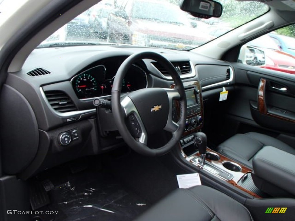 Ebony Interior 2014 Chevrolet Traverse LTZ AWD Photo #82075395