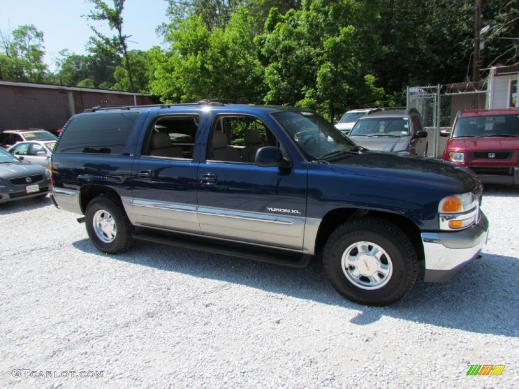 2000 Yukon XL SLT 4x4 - Indigo Blue Metallic / Medium Dark Oak photo #2