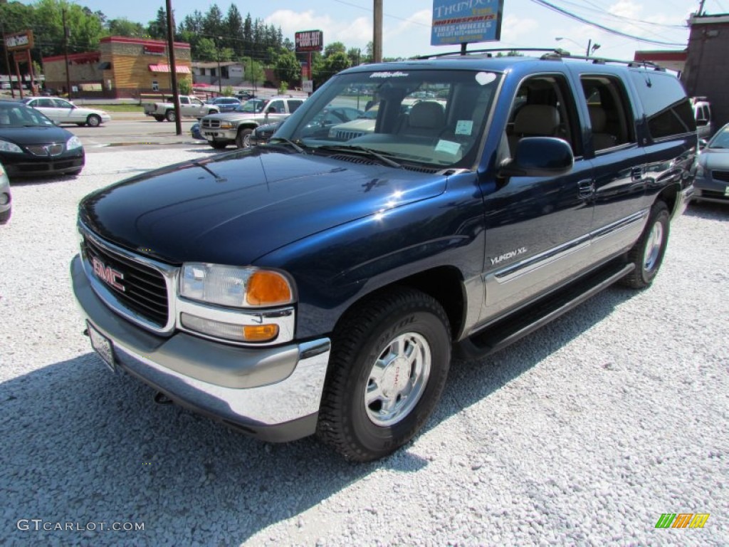 2000 Yukon XL SLT 4x4 - Indigo Blue Metallic / Medium Dark Oak photo #11