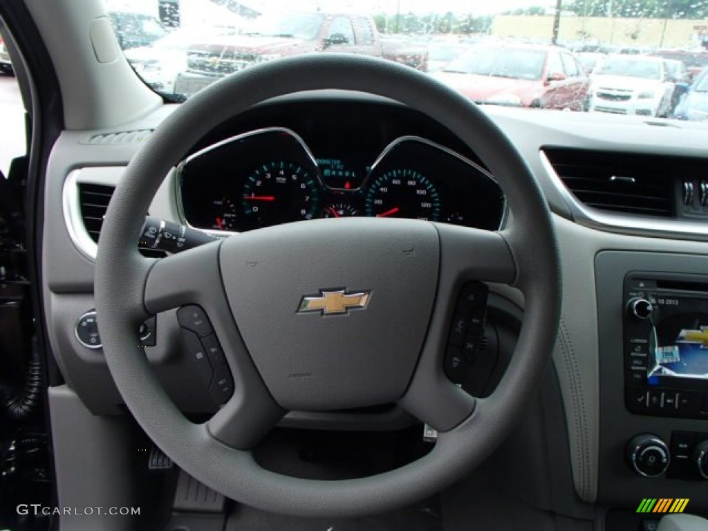 2014 Chevrolet Traverse LS AWD Dark Titanium/Light Titanium Steering Wheel Photo #82076543