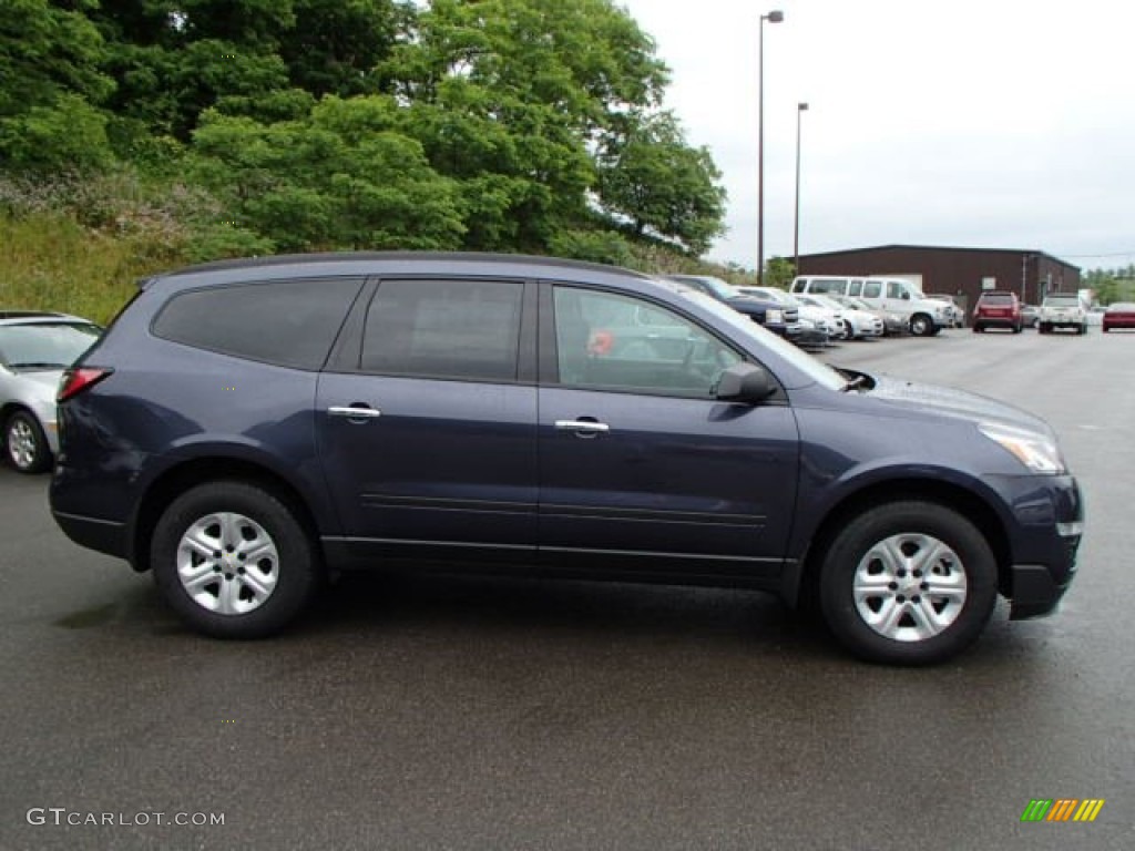 Atlantis Blue Metallic 2014 Chevrolet Traverse LS AWD Exterior Photo #82076633