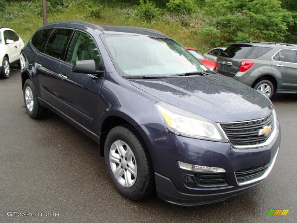 Atlantis Blue Metallic 2014 Chevrolet Traverse LS AWD Exterior Photo #82076657
