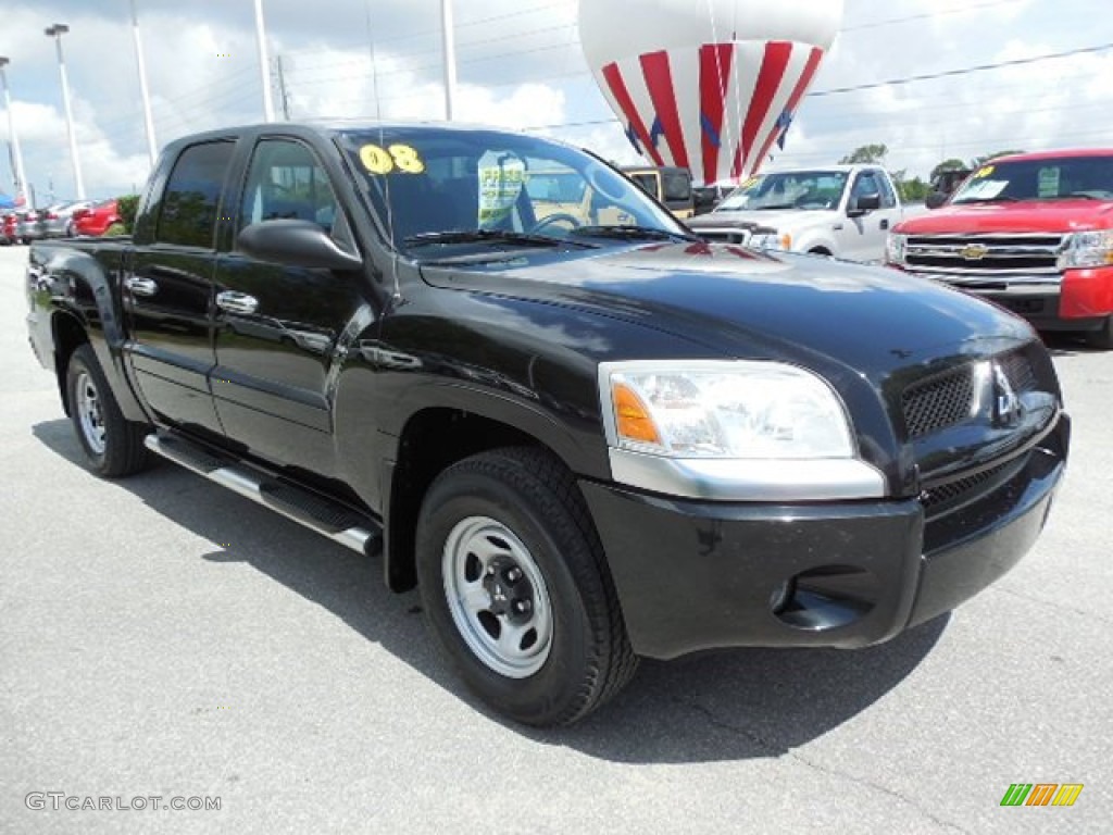 2008 Raider LS Double Cab - Brilliant Black / Slate photo #10