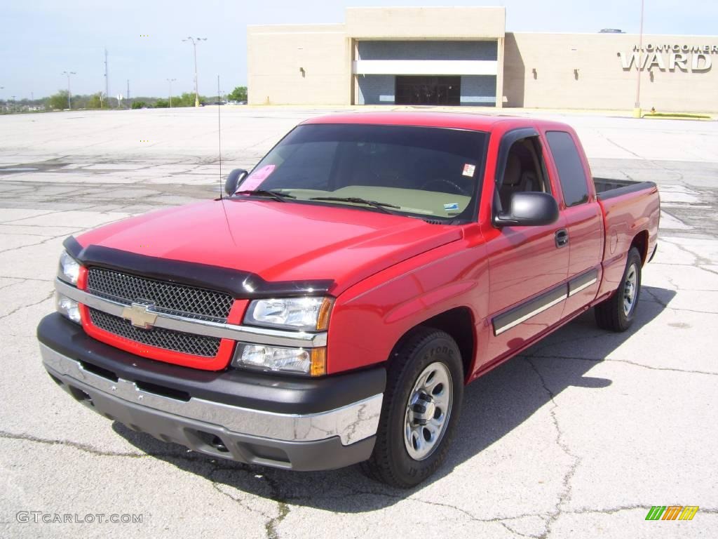 2005 Silverado 1500 LS Extended Cab - Victory Red / Dark Charcoal photo #4