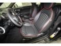 2013 Mini Cooper Championship Lounge Leather/Red Piping Interior Front Seat Photo