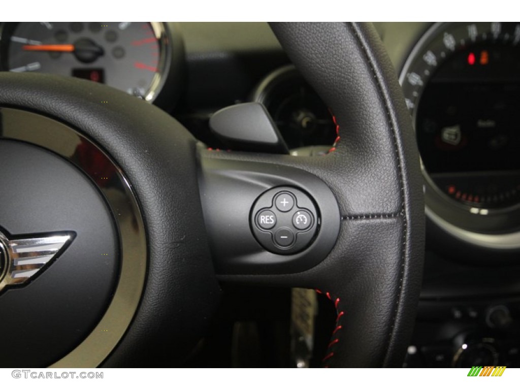 2013 Cooper John Cooper Works Coupe - Midnight Black Metallic / Championship Lounge Leather/Red Piping photo #20