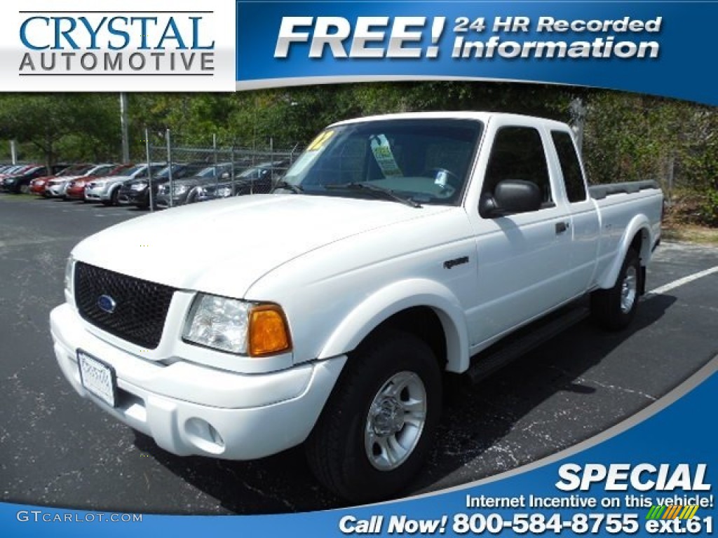 2002 Ranger Sport SuperCab - Oxford White / Dark Graphite photo #1