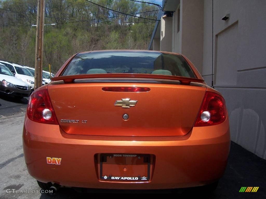 2007 Cobalt LT Sedan - Sunburst Orange Metallic / Gray photo #8