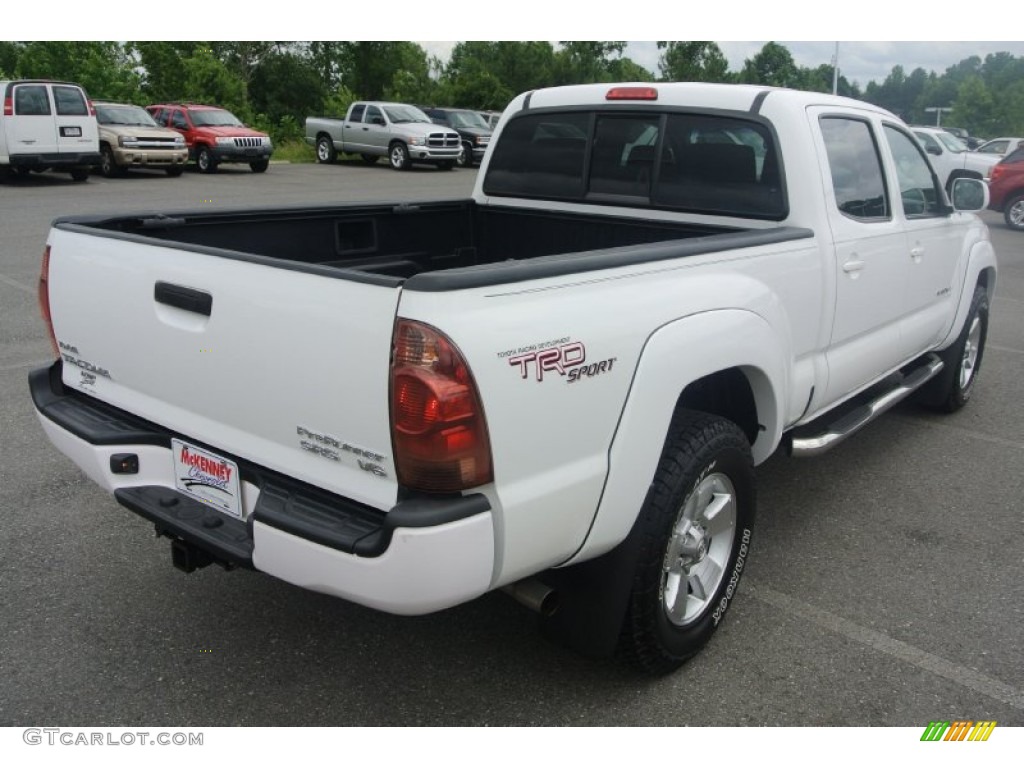 2008 Tacoma V6 PreRunner TRD Sport Double Cab - Super White / Graphite Gray photo #4