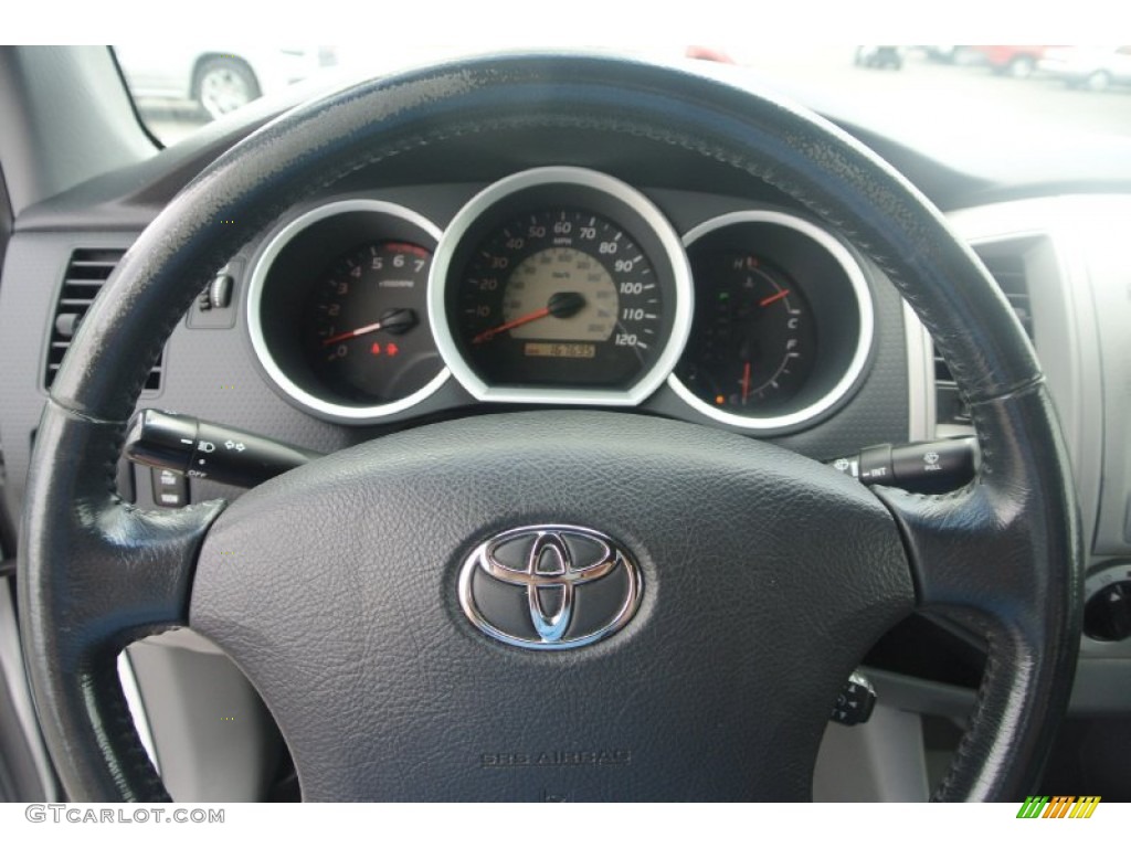 2008 Tacoma V6 PreRunner TRD Sport Double Cab - Super White / Graphite Gray photo #14