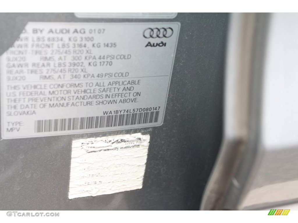 2007 Q7 3.6 Premium quattro - Light Silver Metallic / Black photo #58