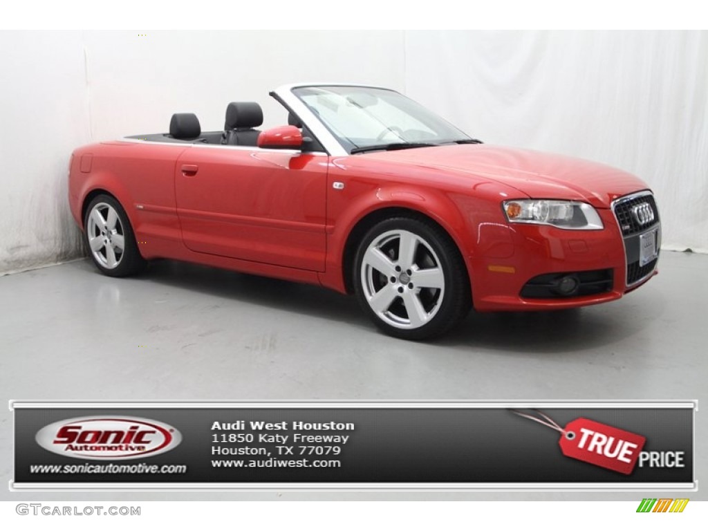 2007 A4 2.0T Cabriolet - Brilliant Red / Ebony photo #1