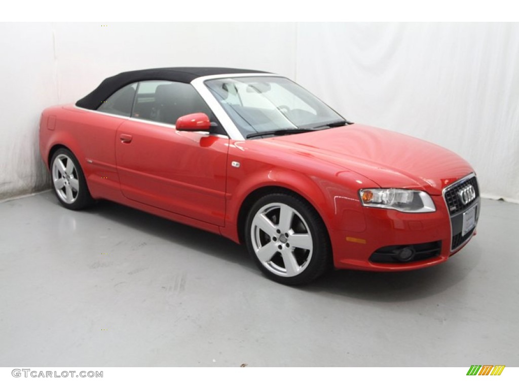 2007 A4 2.0T Cabriolet - Brilliant Red / Ebony photo #3