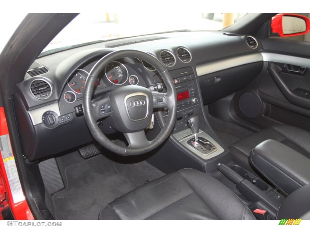 Ebony Interior 2007 Audi A4 2.0T Cabriolet Photo #82083192